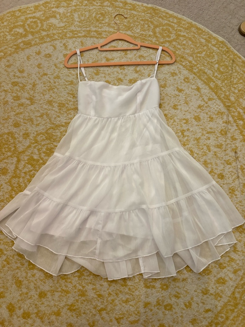 Lucy in the Sky Soft White Tiered Hoco Dress